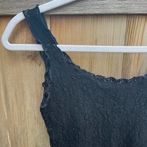 Sheer tank top crop top